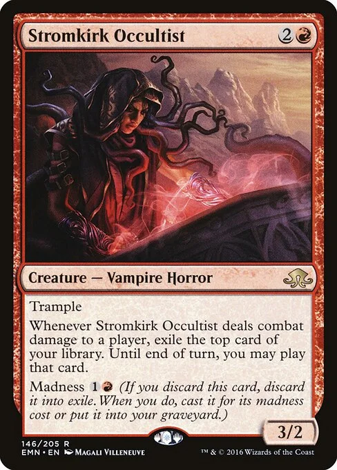 Stromkirk Occultist, carta Magic di tipo Creature — Vampire Horror illustrata da Magali Villeneuve