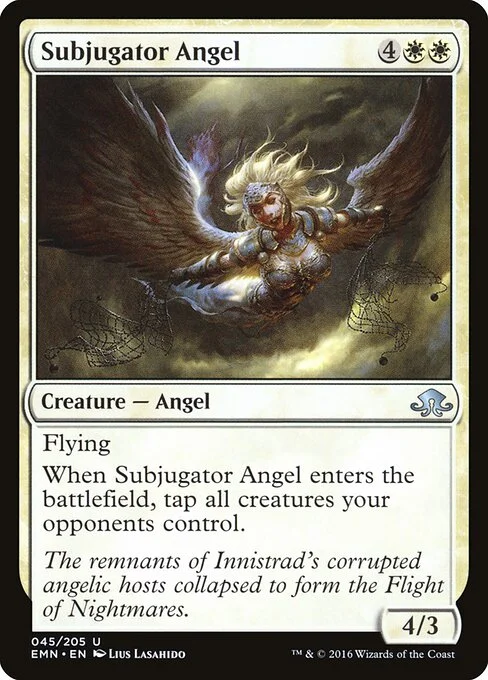 Subjugator Angel, carta Magic di tipo Creature — Angel illustrata da Lius Lasahido