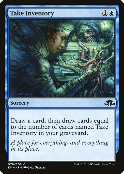 Take Inventory, carta Magic di tipo Sorcery illustrata da Greg Staples