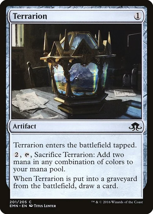 Terrarion, carta Magic di tipo Artifact illustrata da Titus Lunter