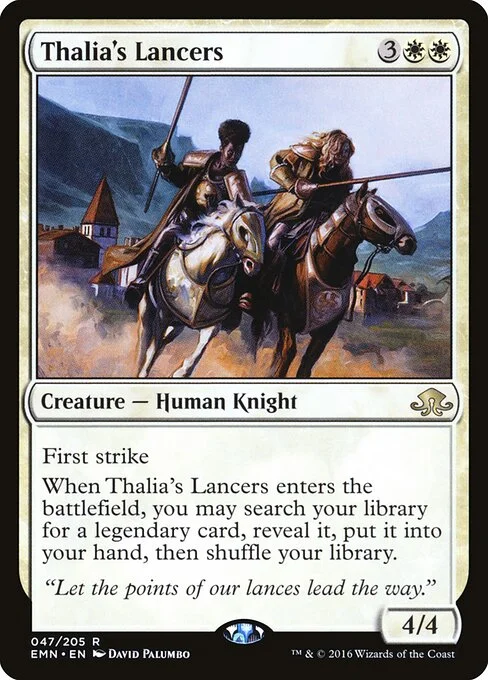 Thalia's Lancers, carta Magic di tipo Creature — Human Knight illustrata da David Palumbo