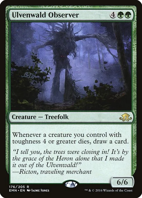 Ulvenwald Observer, carta Magic di tipo Creature — Treefolk illustrata da Jaime Jones