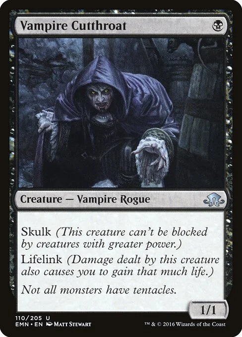 Vampire Cutthroat, carta Magic di tipo Creature — Vampire Rogue illustrata da Matt Stewart