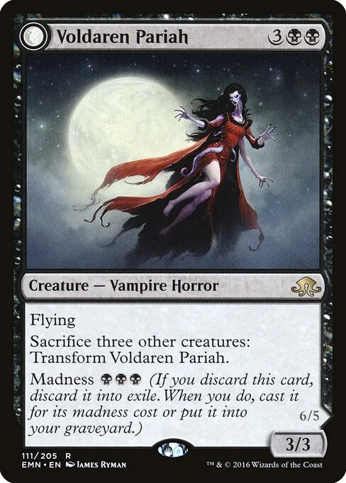 Voldaren Pariah // Abolisher of Bloodlines, carta Magic di tipo Creature — Vampire Horror // Creature — Eldrazi Vampire illustrata da James Ryman