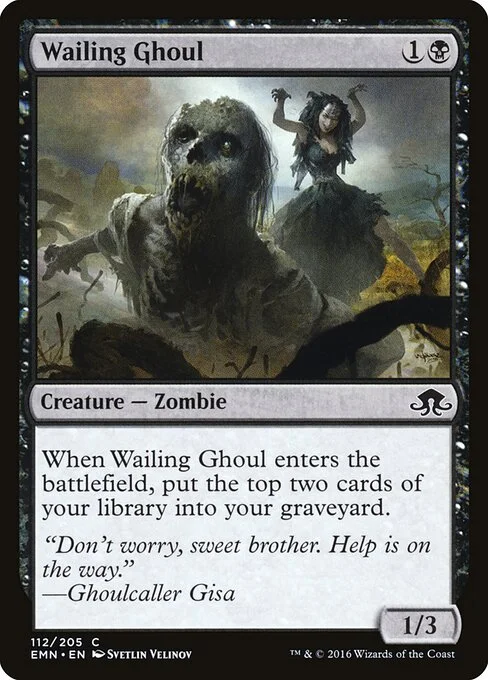 Wailing Ghoul, carta Magic di tipo Creature — Zombie illustrata da Svetlin Velinov