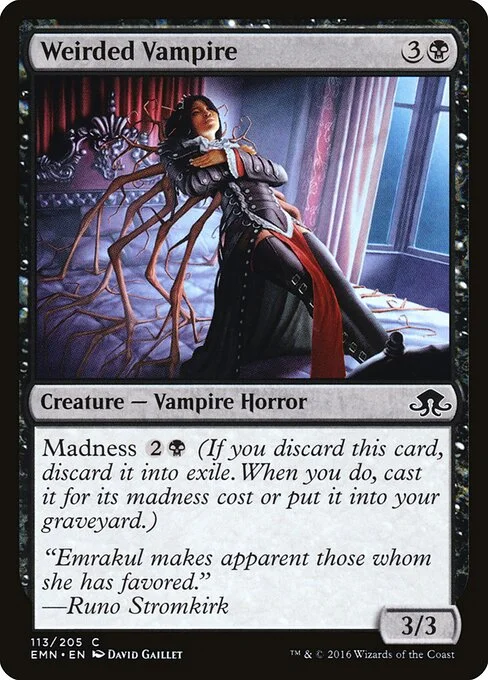 Weirded Vampire, carta Magic di tipo Creature — Vampire Horror illustrata da David Gaillet