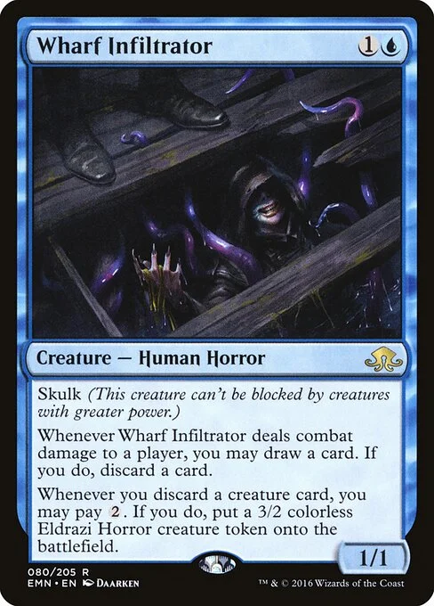 Wharf Infiltrator, carta Magic di tipo Creature — Human Horror illustrata da Daarken