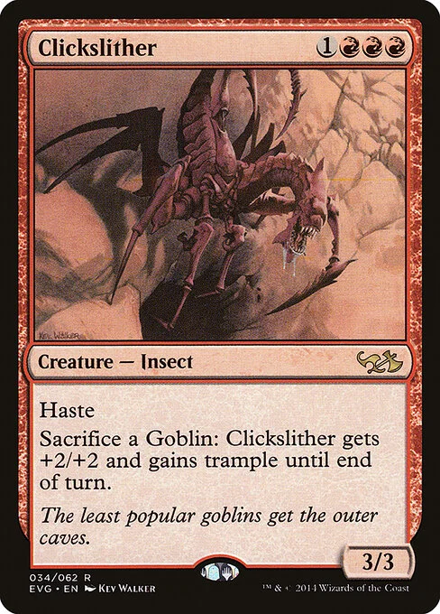 Clickslither, carta Magic di tipo Creature — Insect illustrata da Kev Walker