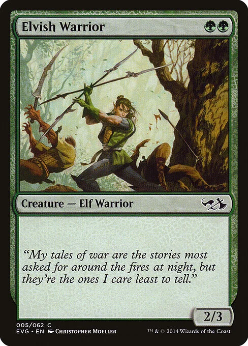Elvish Warrior, carta Magic di tipo Creature — Elf Warrior illustrata da Christopher Moeller