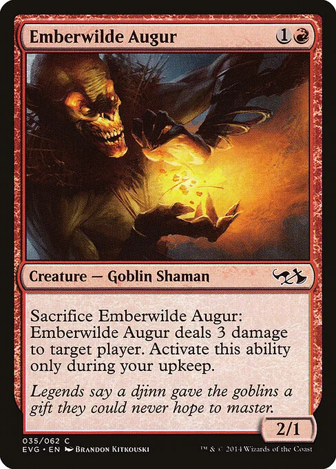 Emberwilde Augur, carta Magic di tipo Creature — Goblin Shaman illustrata da Brandon Kitkouski