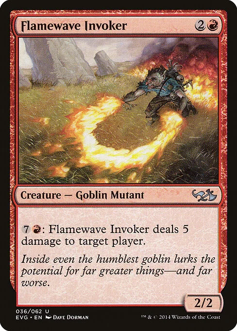 Flamewave Invoker, carta Magic di tipo Creature — Goblin Mutant illustrata da Dave Dorman