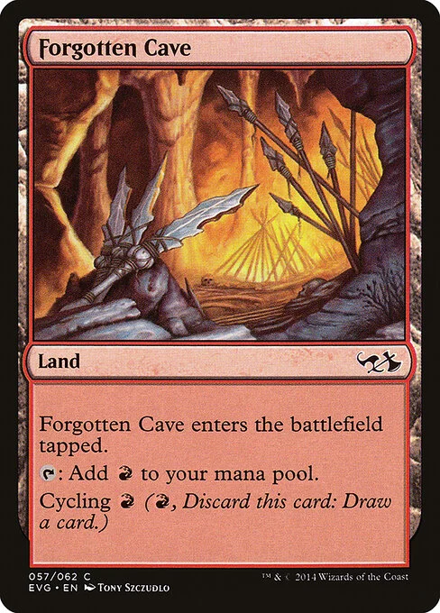 Forgotten Cave, carta Magic di tipo Land illustrata da Tony Szczudlo