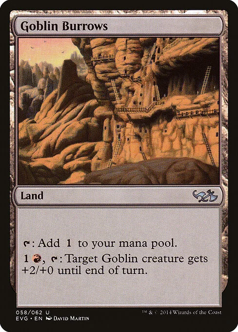 Goblin Burrows, carta Magic di tipo Land illustrata da David Martin