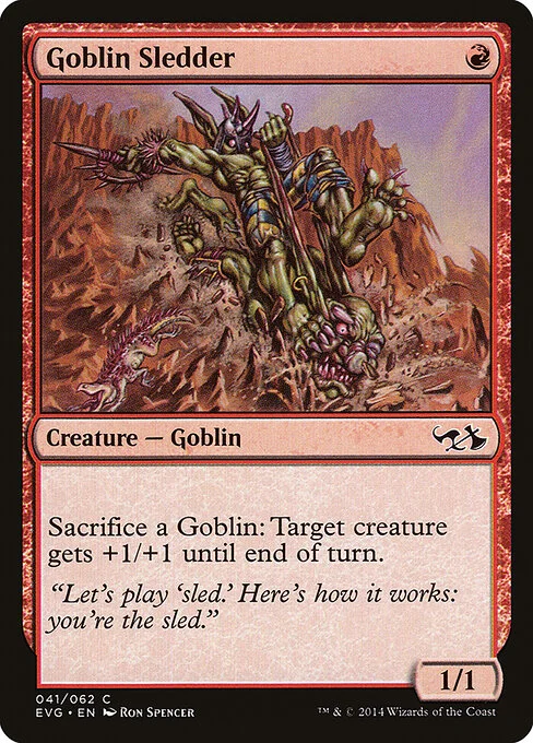 Goblin Sledder, carta Magic di tipo Creature — Goblin illustrata da Ron Spencer