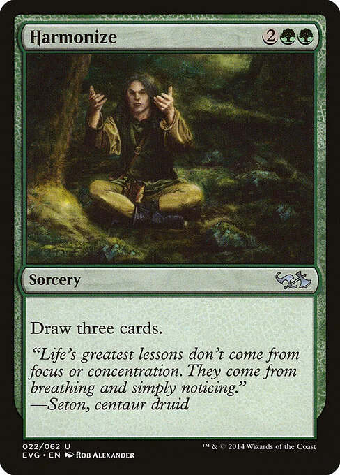 Harmonize, carta Magic di tipo Sorcery illustrata da Rob Alexander