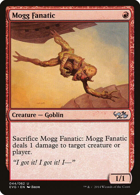 Mogg Fanatic, carta Magic di tipo Creature — Goblin illustrata da Brom