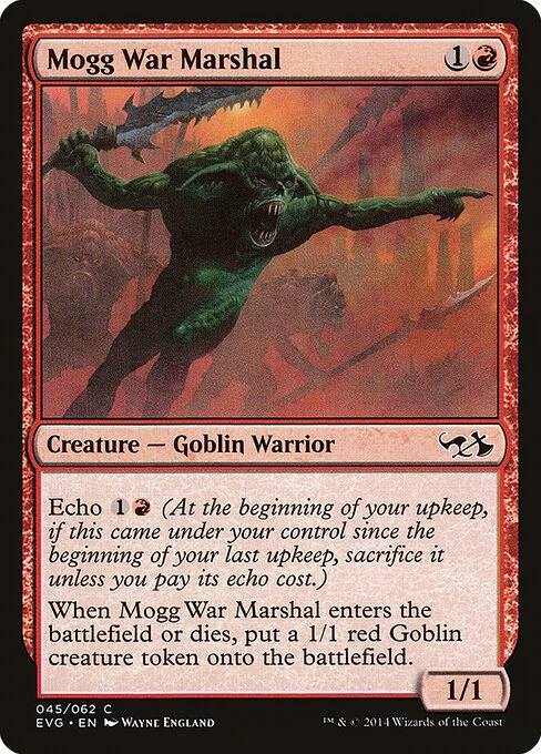 Mogg War Marshal, carta Magic di tipo Creature — Goblin Warrior illustrata da Wayne England