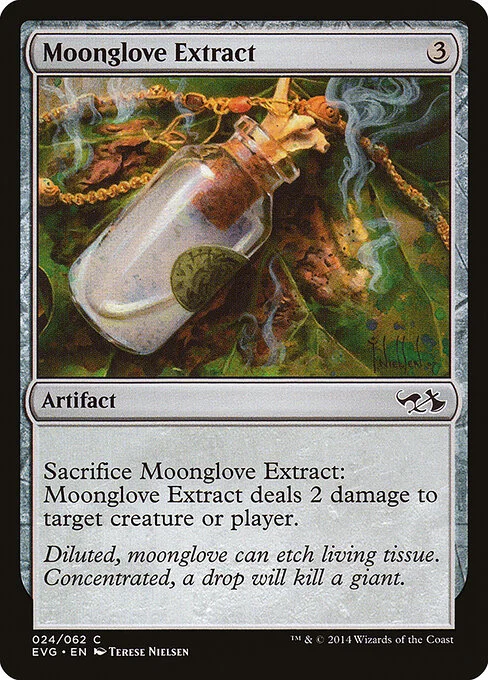Moonglove Extract, carta Magic di tipo Artifact illustrata da Terese Nielsen