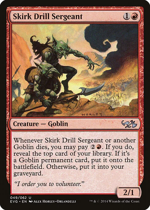 Skirk Drill Sergeant, carta Magic di tipo Creature — Goblin illustrata da Alex Horley-Orlandelli