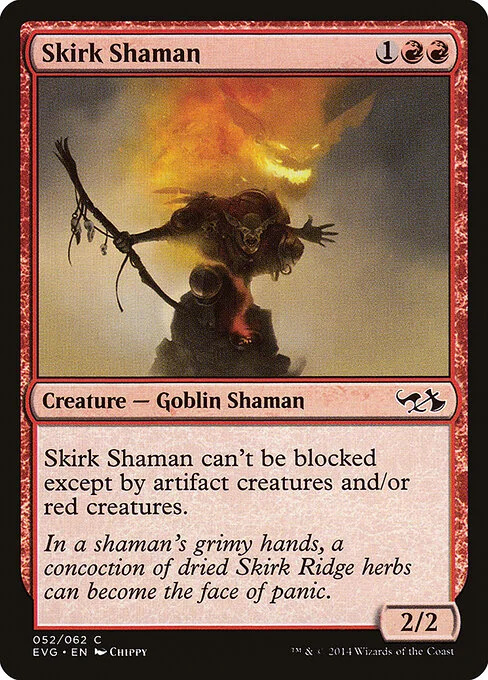 Skirk Shaman, carta Magic di tipo Creature — Goblin Shaman illustrata da Chippy