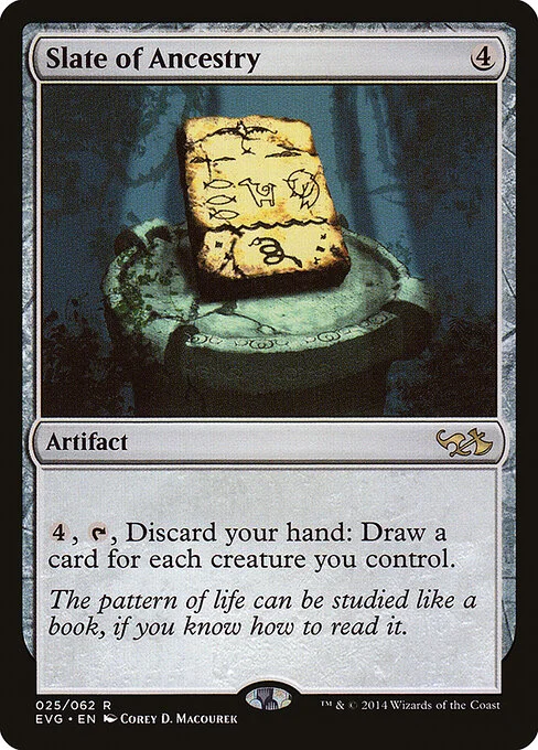 Slate of Ancestry, carta Magic di tipo Artifact illustrata da Corey D. Macourek