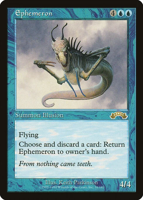 Ephemeron, carta Magic di tipo Creature — Illusion illustrata da Keith Parkinson