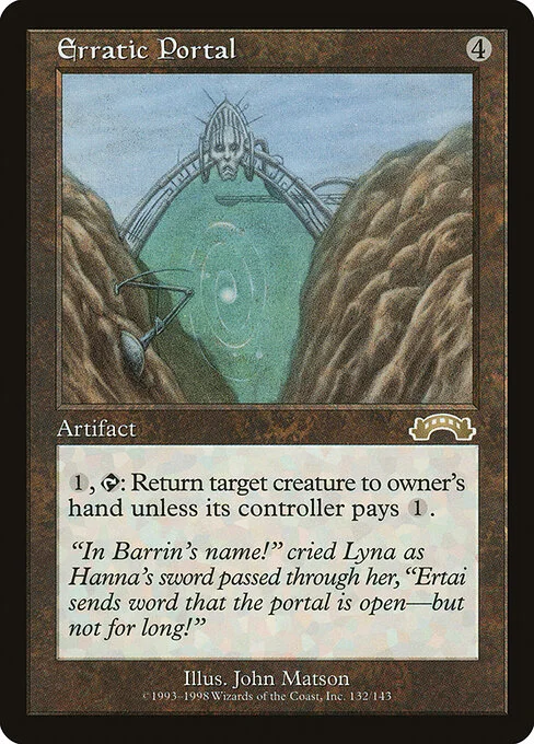 Erratic Portal, carta Magic di tipo Artifact illustrata da John Matson