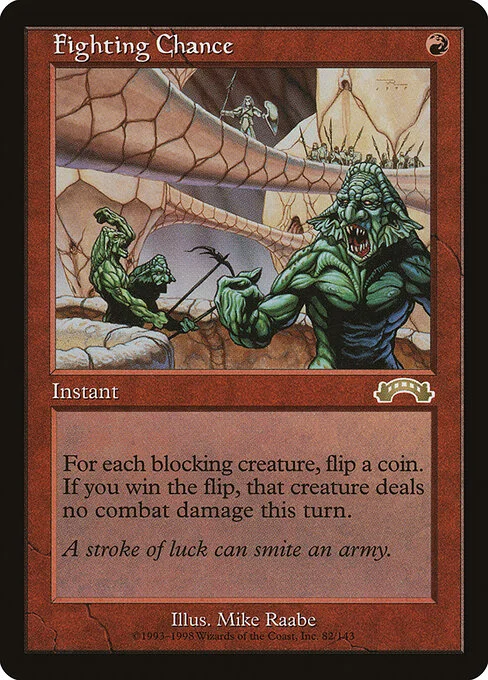 Fighting Chance, carta Magic di tipo Instant illustrata da Mike Raabe