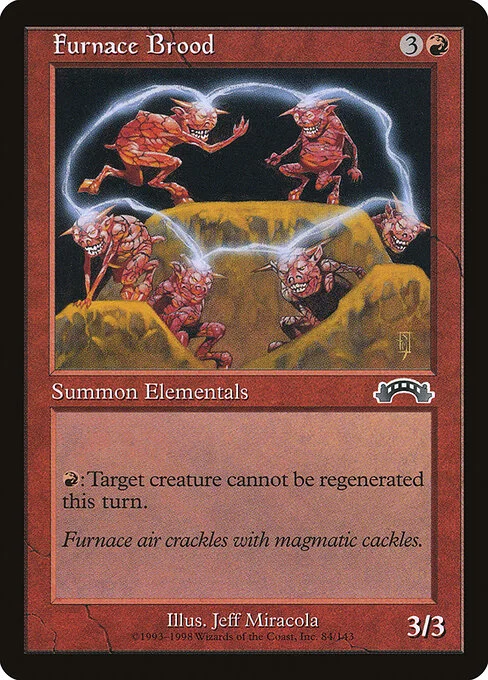 Furnace Brood, carta Magic di tipo Creature — Elemental illustrata da Jeff Miracola