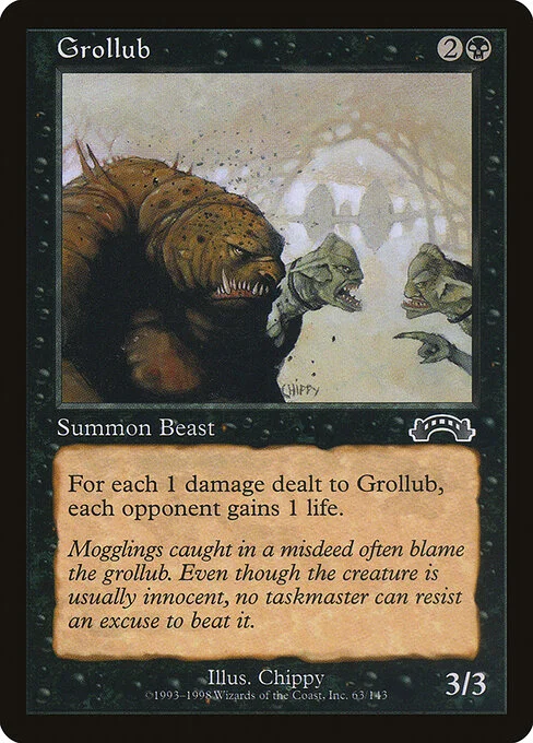 Grollub, carta Magic di tipo Creature — Beast illustrata da Chippy