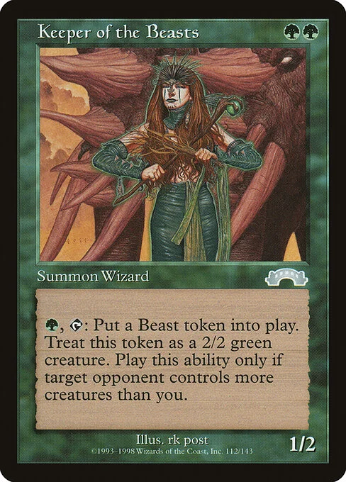 Keeper of the Beasts, carta Magic di tipo Creature — Human Wizard illustrata da rk post