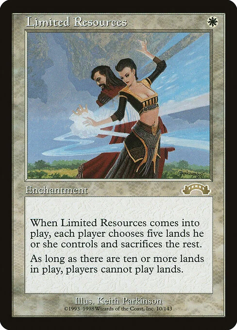 Limited Resources, carta Magic di tipo Enchantment illustrata da Keith Parkinson