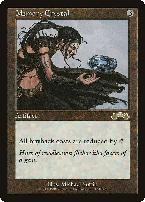 Memory Crystal, carta Magic di tipo Artifact illustrata da Michael Sutfin
