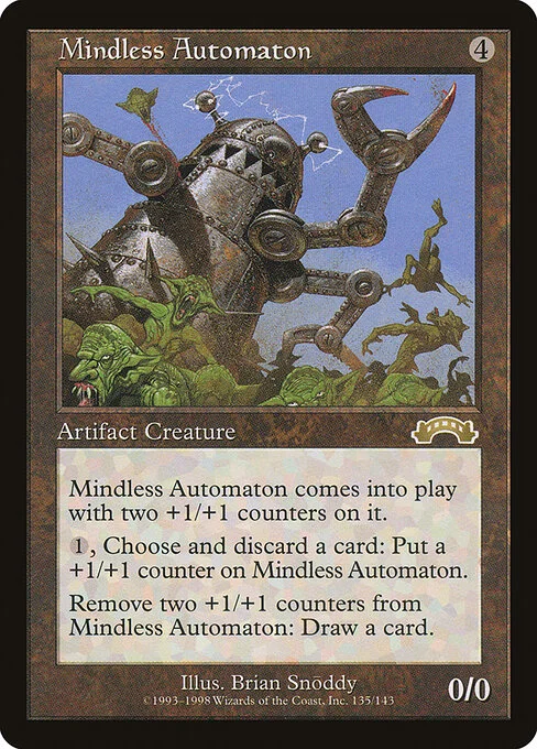 Mindless Automaton, carta Magic di tipo Artifact Creature — Construct illustrata da Brian Snõddy