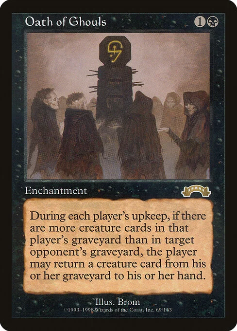 Oath of Ghouls, carta Magic di tipo Enchantment illustrata da Brom