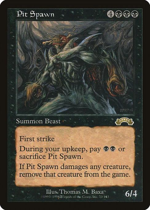 Pit Spawn, carta Magic di tipo Creature — Demon illustrata da Thomas M. Baxa