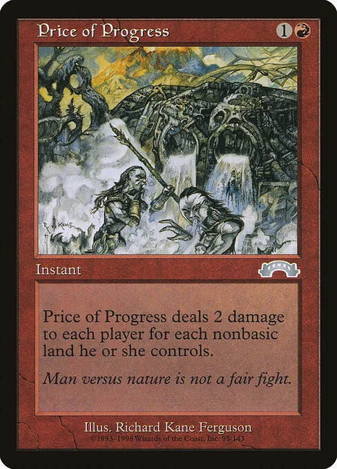 Price of Progress, carta Magic di tipo Instant illustrata da Richard Kane Ferguson