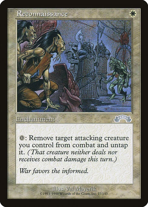 Reconnaissance, carta Magic di tipo Enchantment illustrata da Val Mayerik