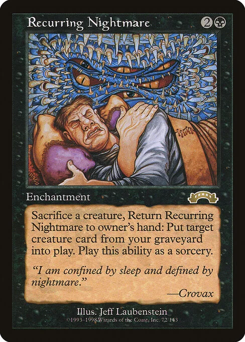 Recurring Nightmare, carta Magic di tipo Enchantment illustrata da Jeff Laubenstein