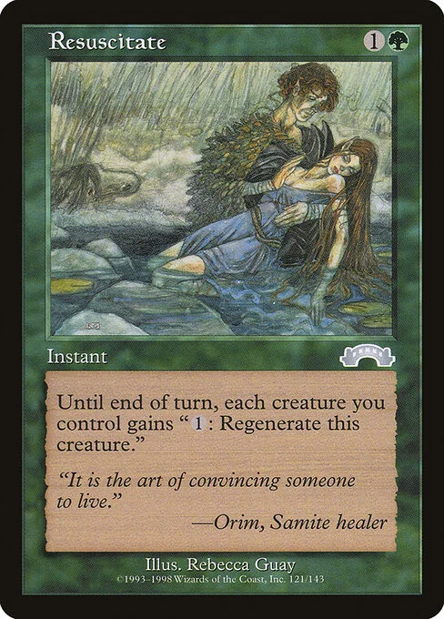 Resuscitate, carta Magic di tipo Instant illustrata da Rebecca Guay