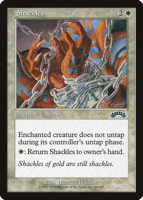 Shackles, carta Magic di tipo Enchantment — Aura illustrata da Heather Hudson