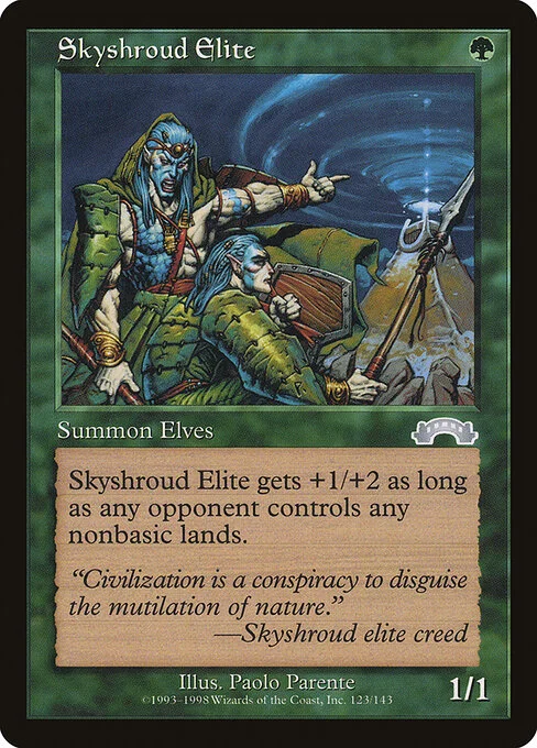 Skyshroud Elite, carta Magic di tipo Creature — Elf illustrata da Paolo Parente