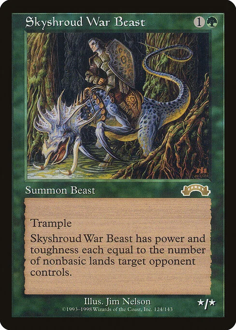 Skyshroud War Beast, carta Magic di tipo Creature — Beast illustrata da Jim Nelson