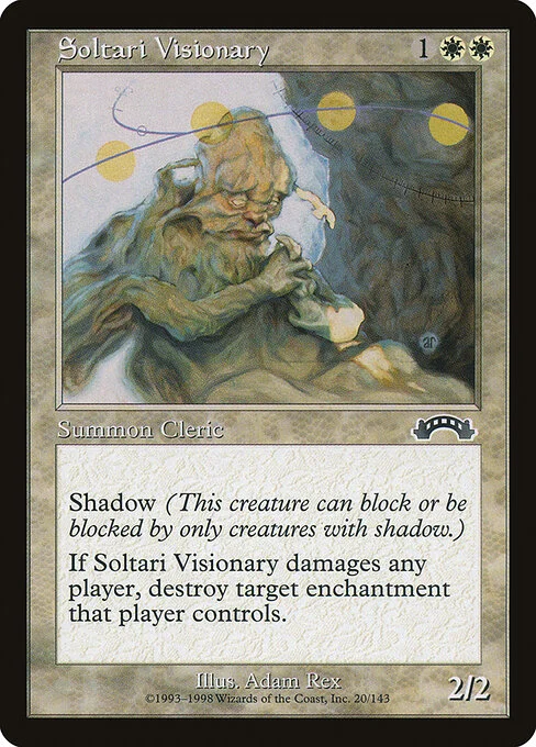 Soltari Visionary, carta Magic di tipo Creature — Soltari Cleric illustrata da Adam Rex