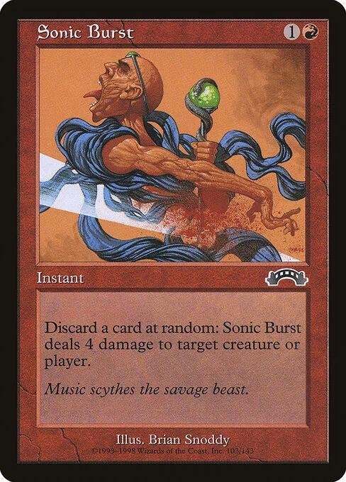 Sonic Burst, carta Magic di tipo Instant illustrata da Brian Snõddy