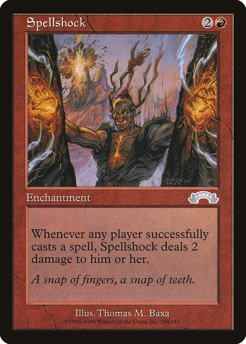 Spellshock, carta Magic di tipo Enchantment illustrata da Thomas M. Baxa