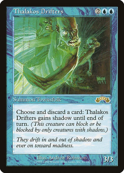 Thalakos Drifters, carta Magic di tipo Creature — Thalakos illustrata da Andrew Robinson