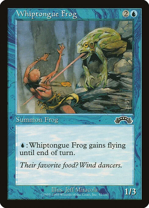 Whiptongue Frog, carta Magic di tipo Creature — Frog illustrata da Jeff Miracola