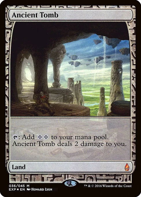Ancient Tomb, carta Magic di tipo Land illustrata da Howard Lyon