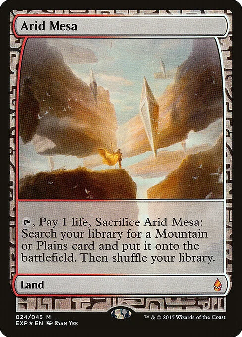 Arid Mesa, carta Magic di tipo Land illustrata da Ryan Yee